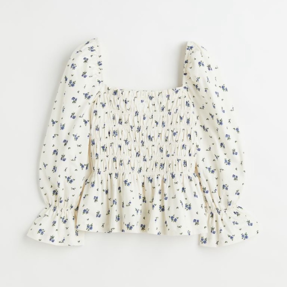 H&M Smocked Floral Top